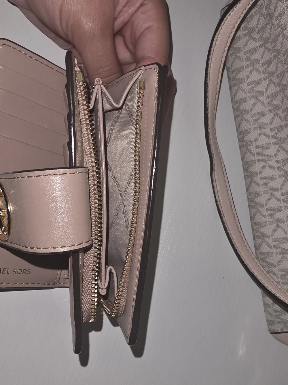 Michael Kors Pink MK Signature Tote with Wallet